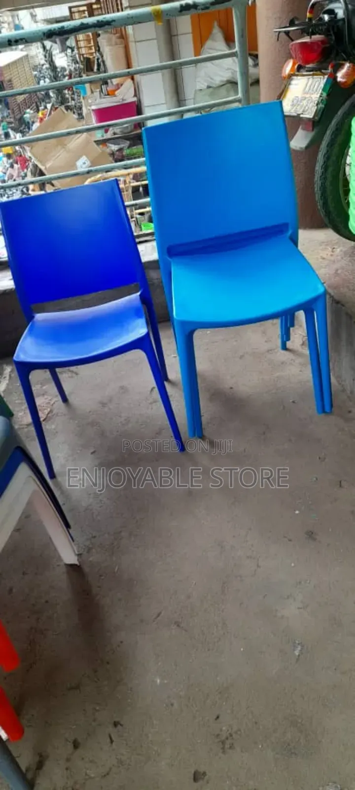 Garden Plastic Chairs VIP Plastic Chairs Blue*