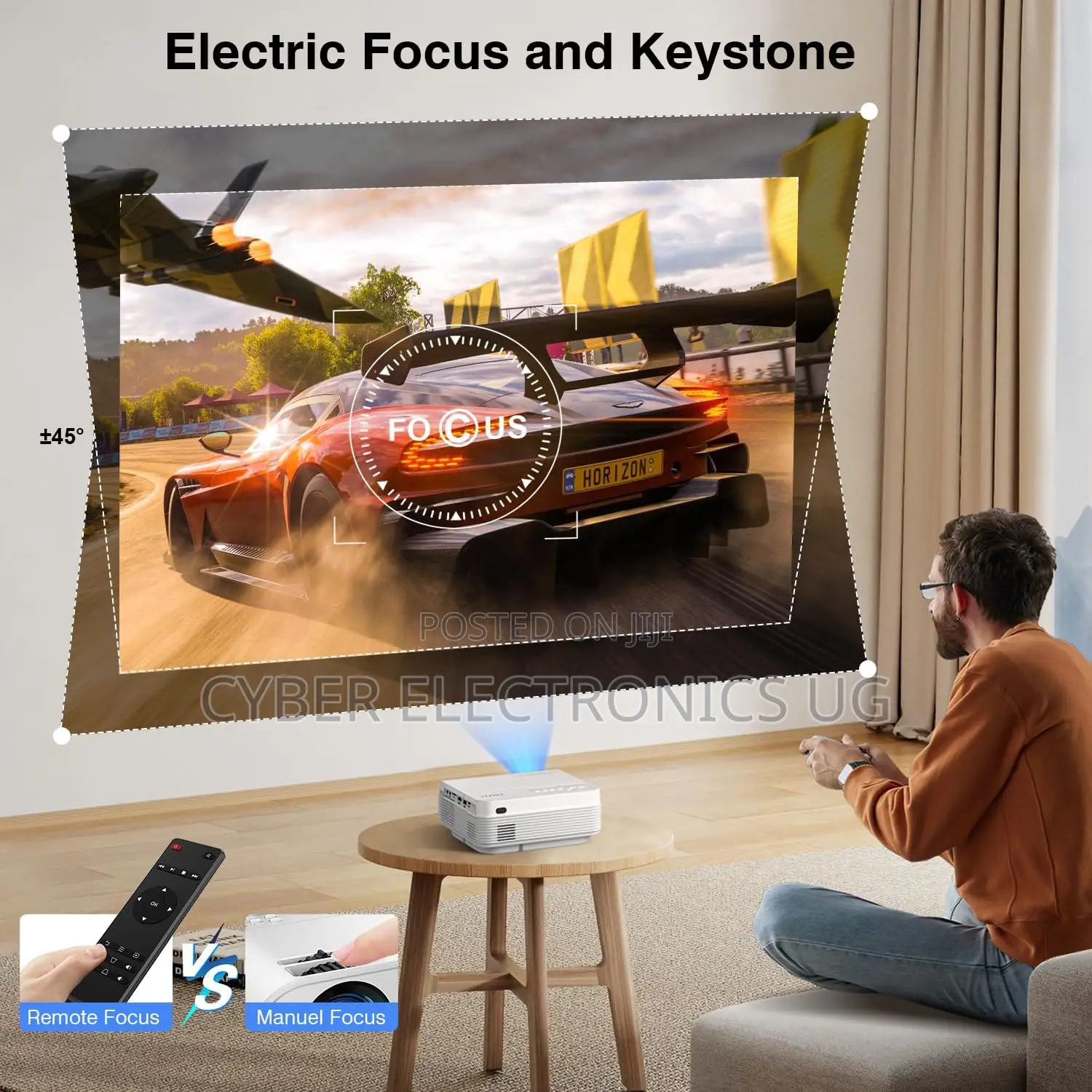 Portable Smart Projector With Wifi and Bluetooth and Cast