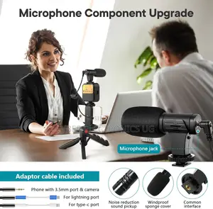 Video Making Kit Mini Led Video Light Microphone