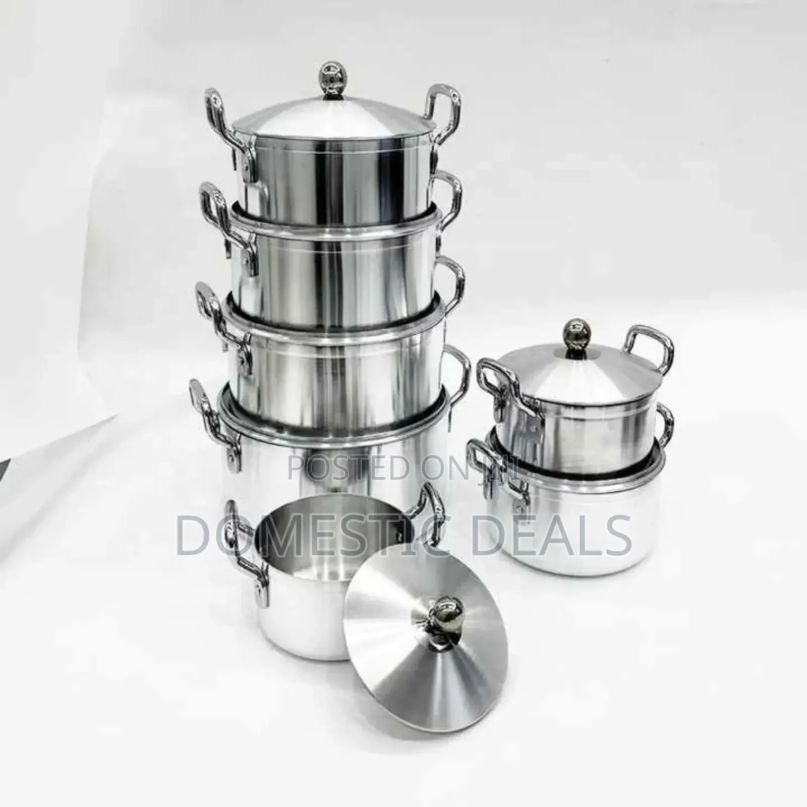 7pcs Stainless Steel Cooking Pots