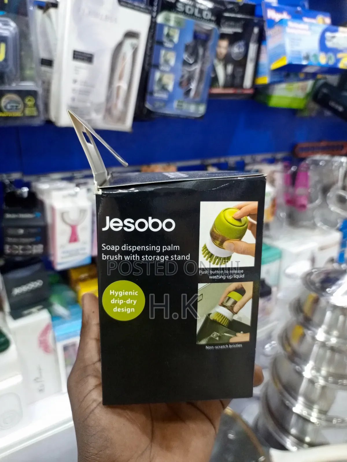 Jesobo Soap Dispensing Dish Brush.