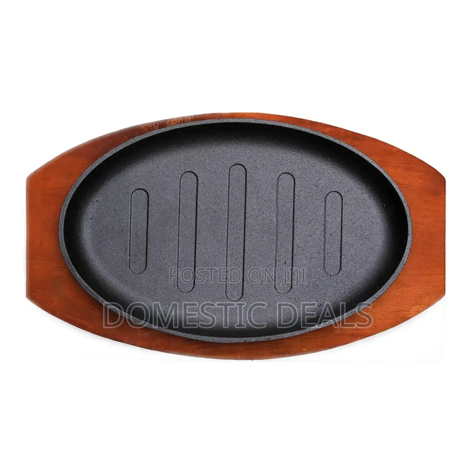 Cast Iron Steak Plate Pan BBQ Grill Platter