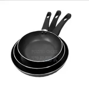 3pcs Nonstick Frying Pans- Black