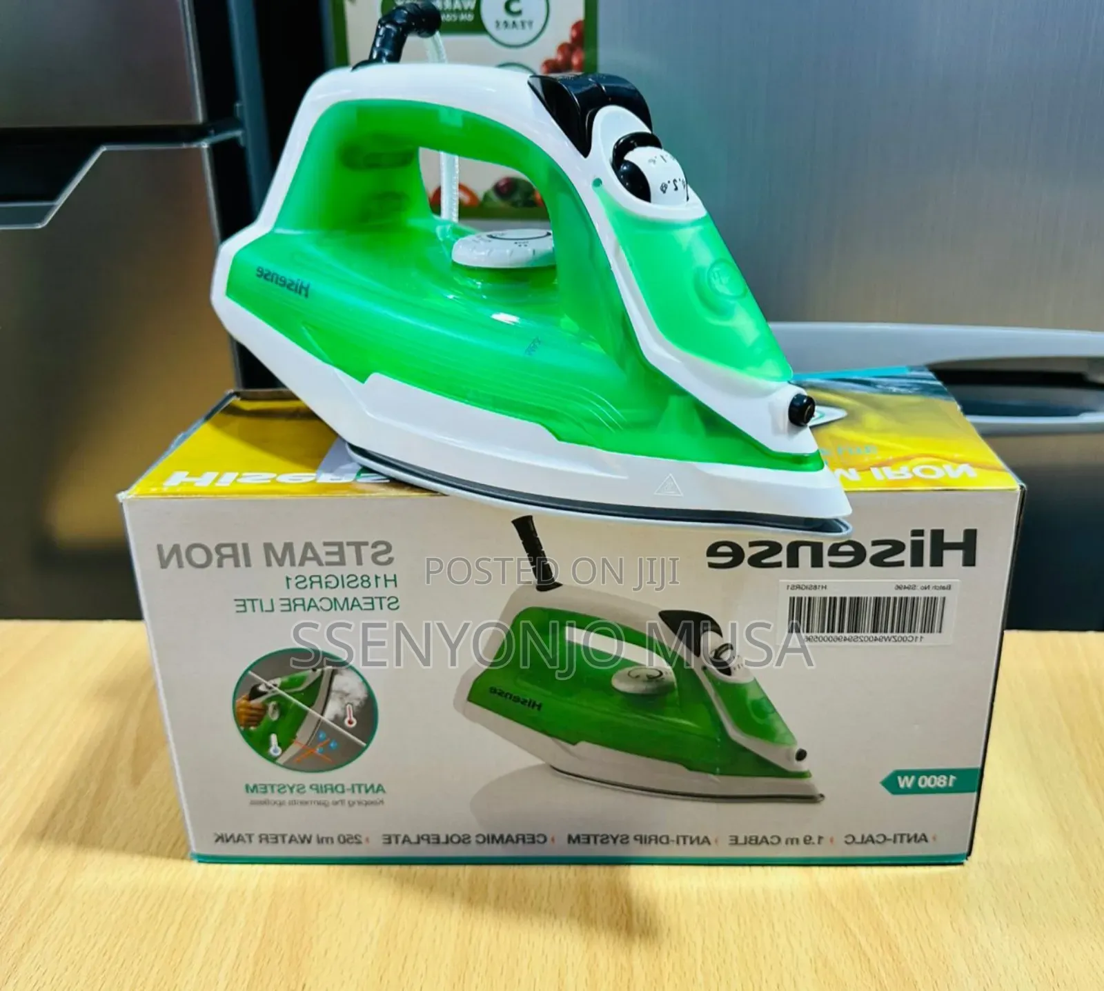 Hisense Steam Iron Steamcare Lite - 1800w, Anti-Drip, 1.9m.