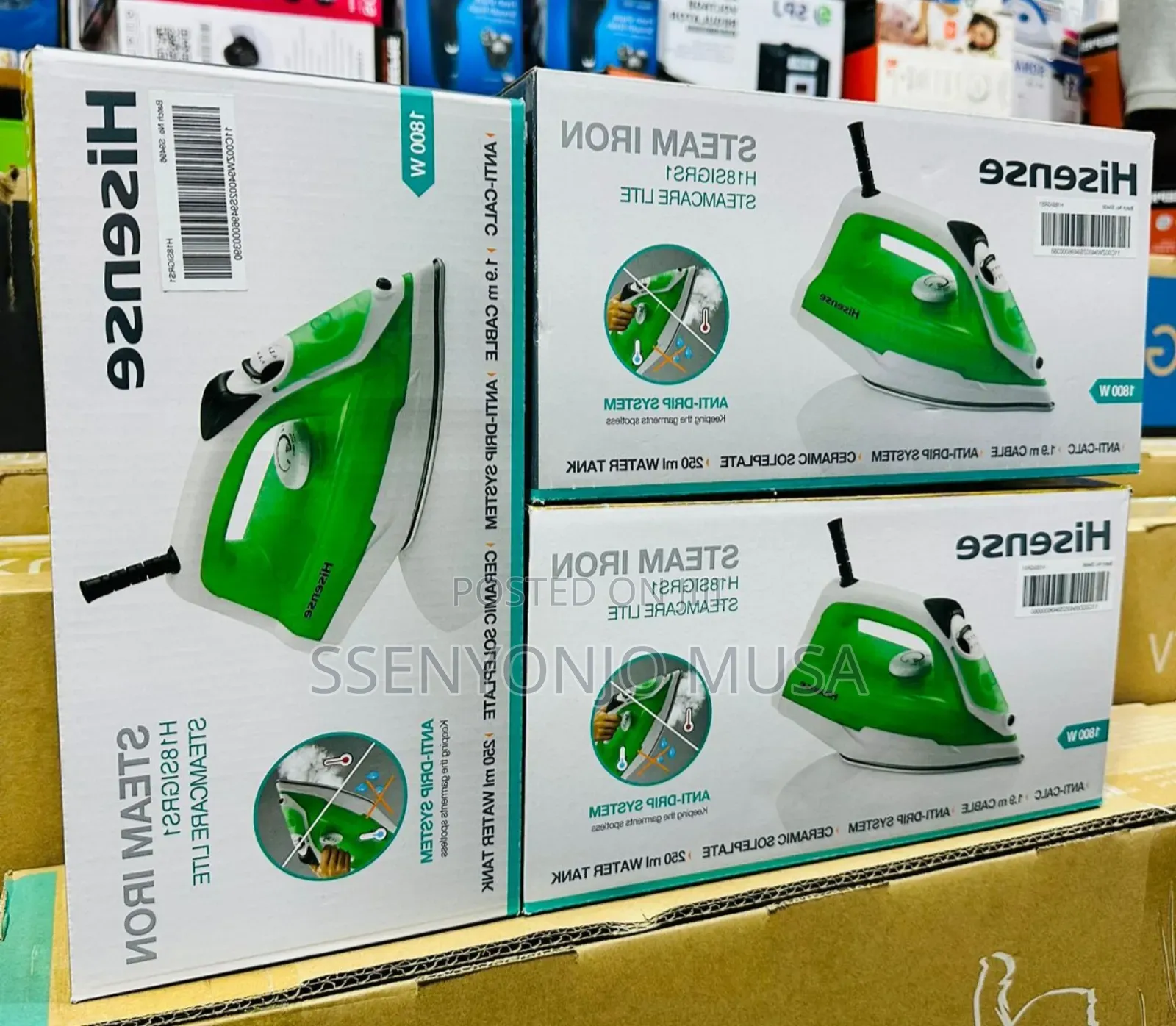 Hisense Steam Iron Steamcare Lite - 1800w, Anti-Drip, 1.9m.