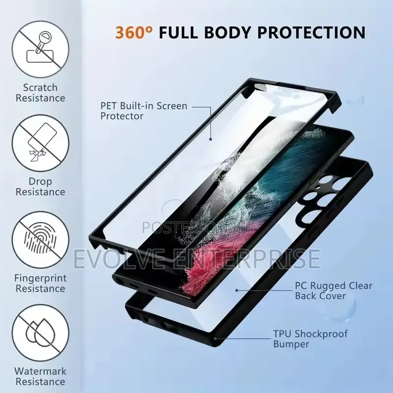 Full Body Screen Protector Case for Samsung Galaxy S22 Ultra