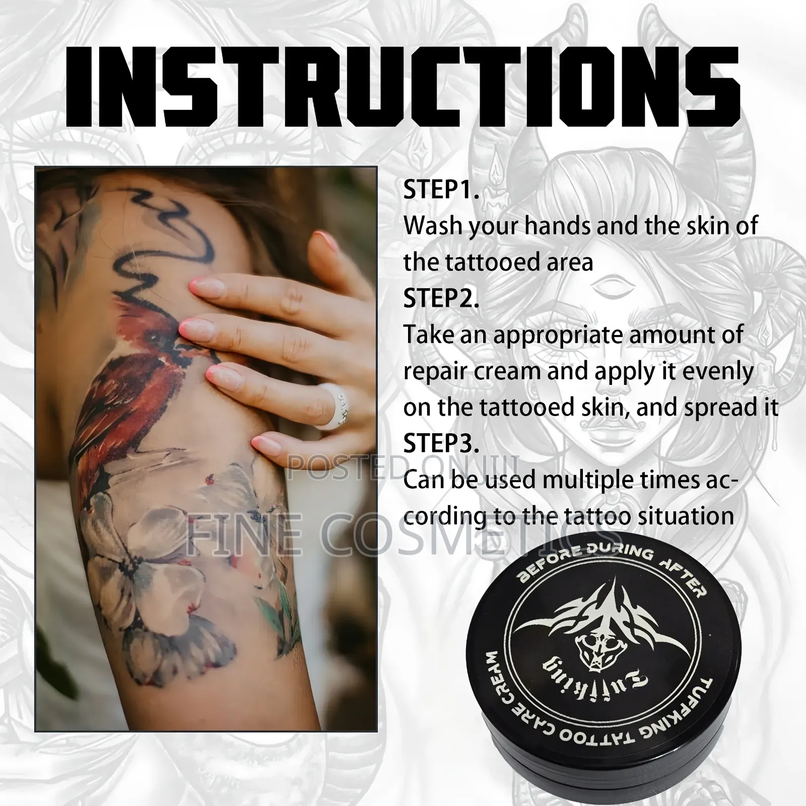 TATTOO AFTER CARE CREAM | Heals, Protect + Rejuvenate Tattoo
