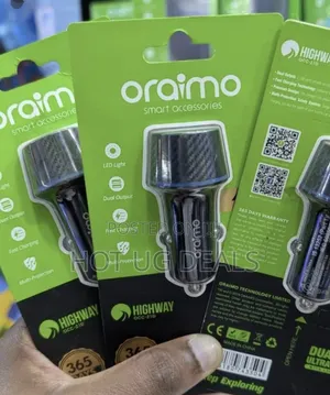 Oraimo Car Charger 2-in-1 Lightning Micro USB Cable -Black