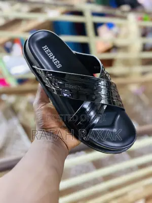 Original Men’S Luxury Hermes Cross Shinny Sandals