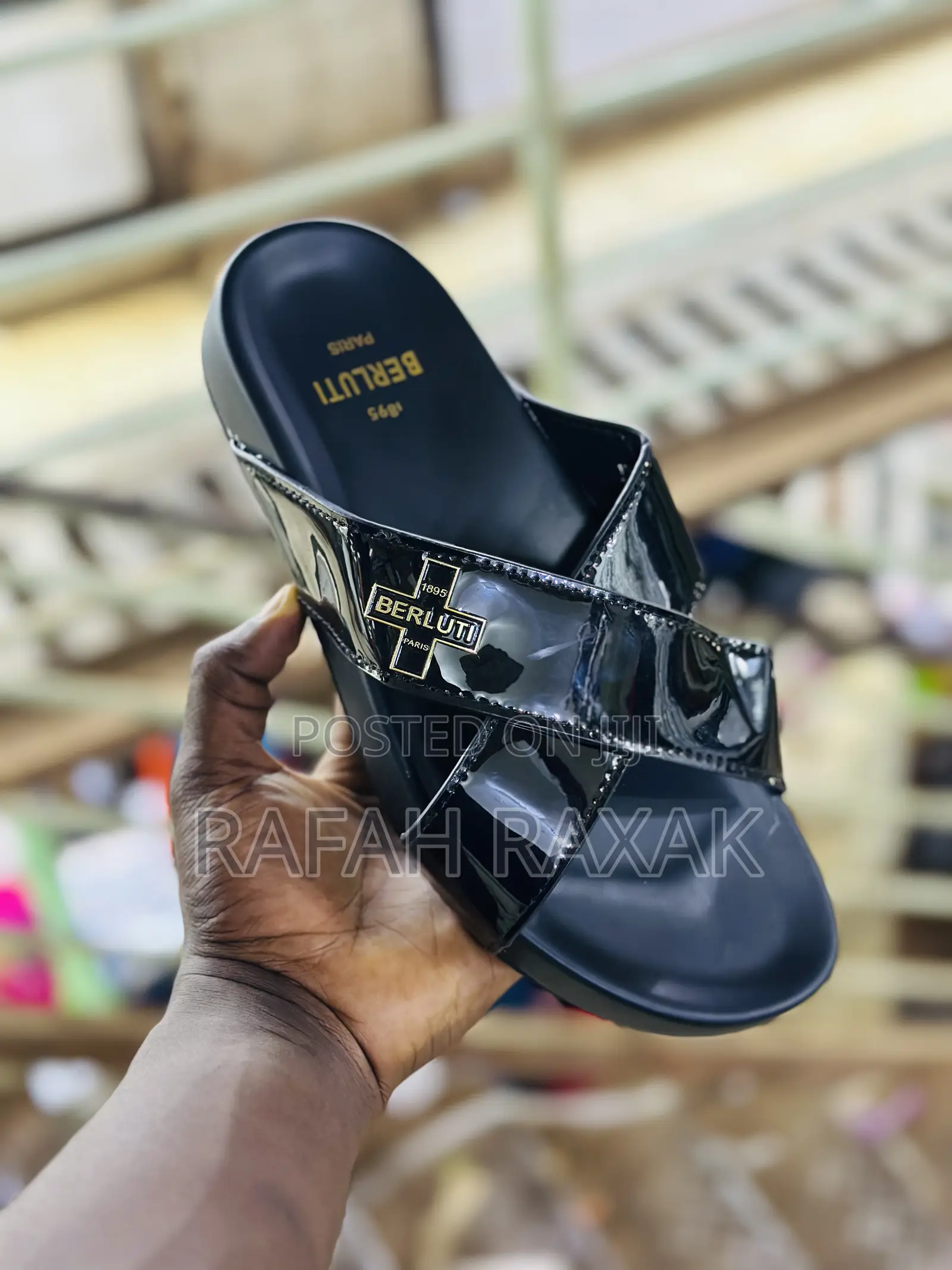 Original Men’S Luxury Berluti Cross Shinny Sandals