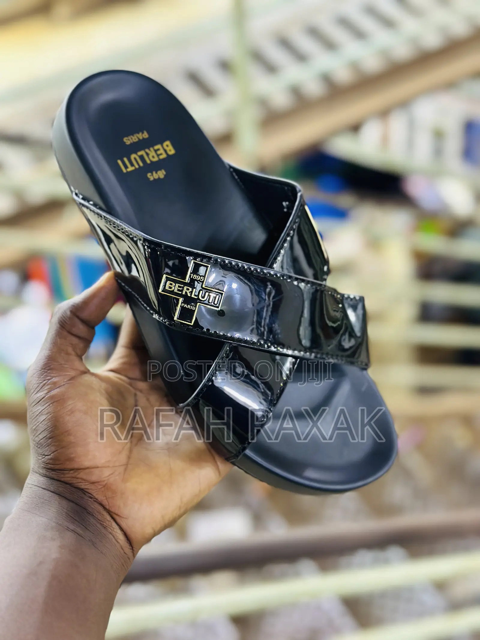 Original Men’S Luxury Berluti Cross Shinny Sandals