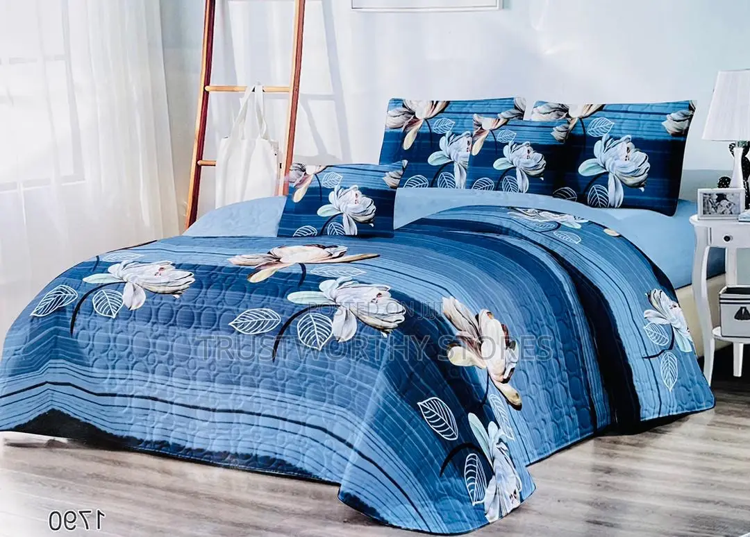 3pc Floral Cotton Bedspread - 5x6 and 6x6