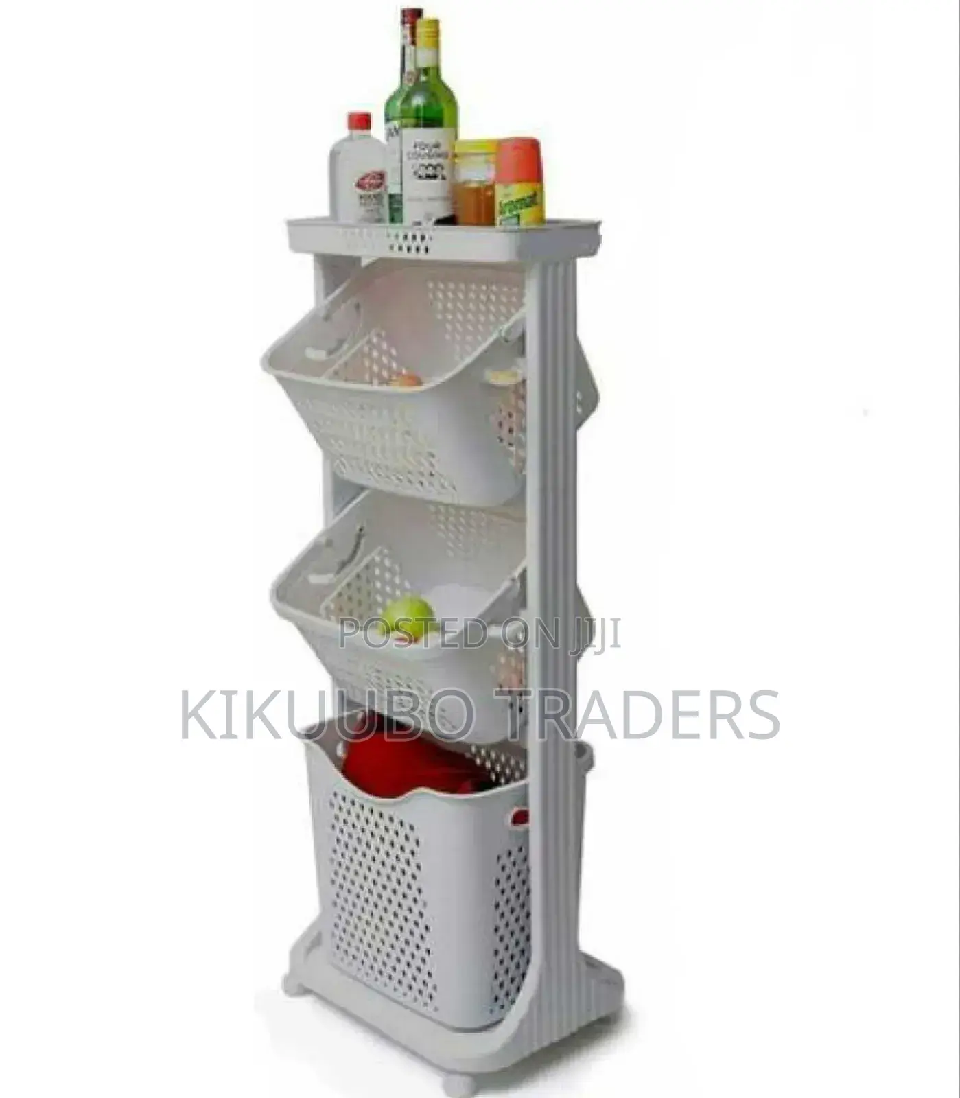 4 Tier Plastic Bathroom Kitchen Storage Rack