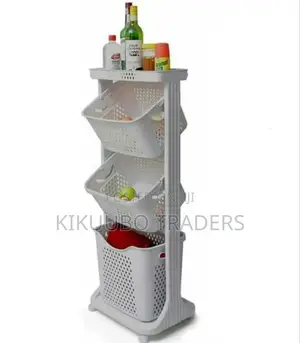4 Tier Plastic Bathroom Kitchen Storage Rack