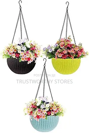 Hanging Flower Basket With Hook Chain For Balcony And More