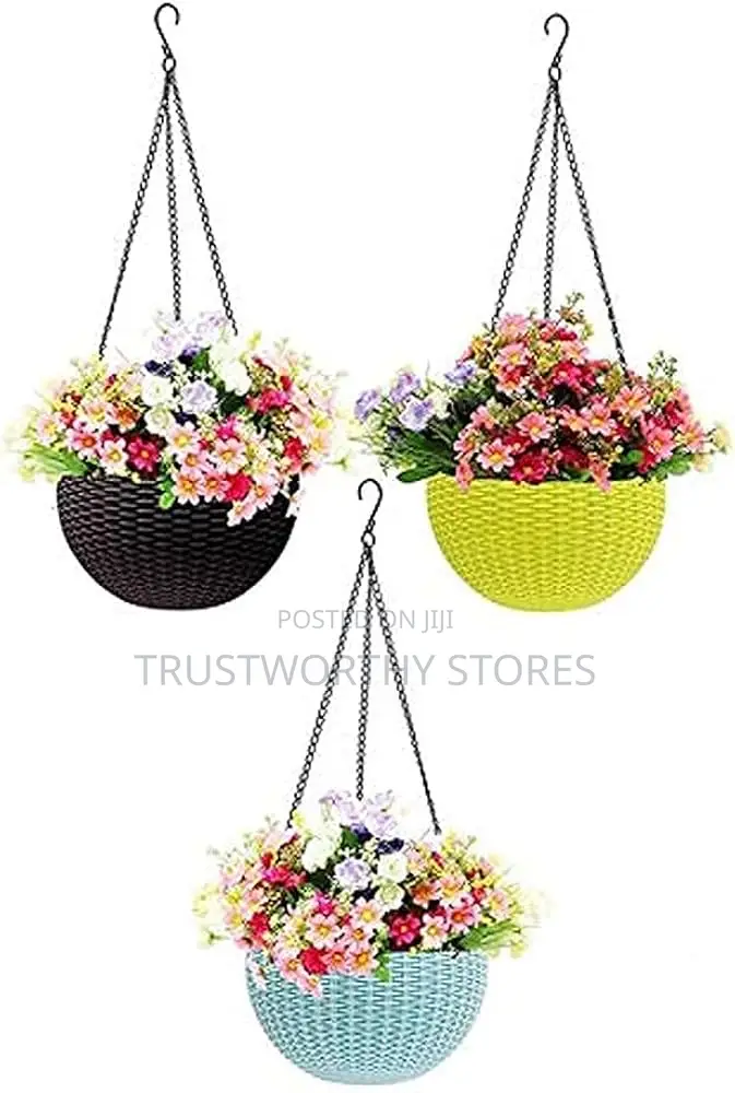 Hanging Flower Basket With Hook Chain For Balcony And More