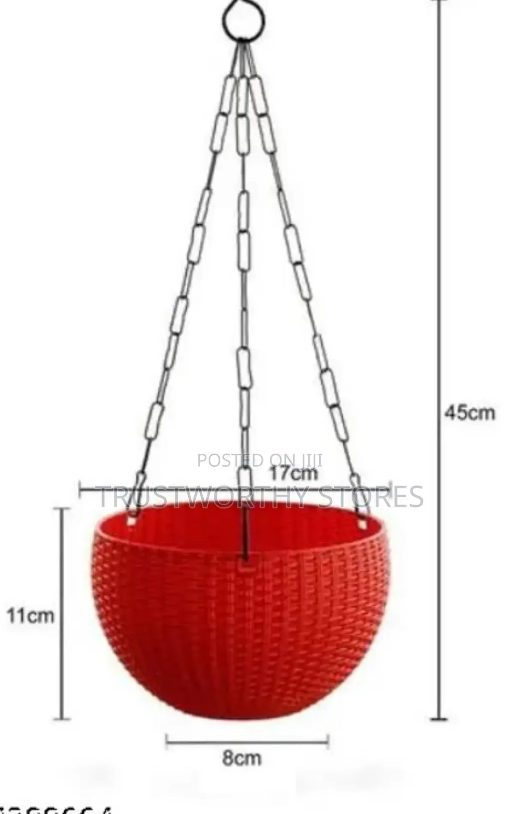 Hanging Flower Basket With Hook Chain For Balcony And More
