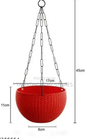 Hanging Flower Basket With Hook Chain For Balcony And More