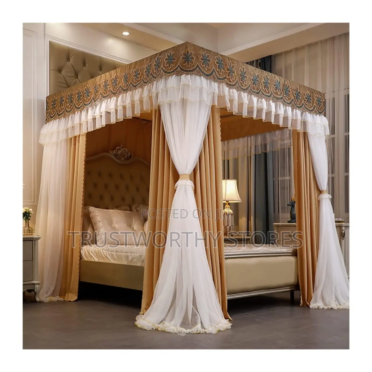 4stand Strong and Durable Poles Mosquito Net With Curtain