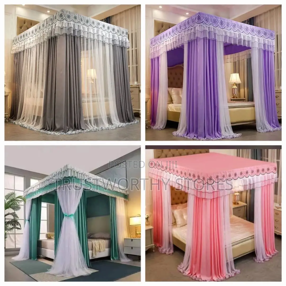 4stand Strong and Durable Poles Mosquito Net With Curtain