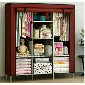 3 Collum Cloth Fram Portable Wardrobe Storage