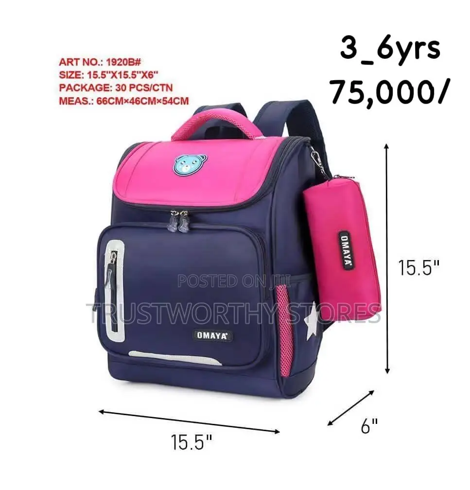 3-6yrs Omaya School Bag - Medium Size