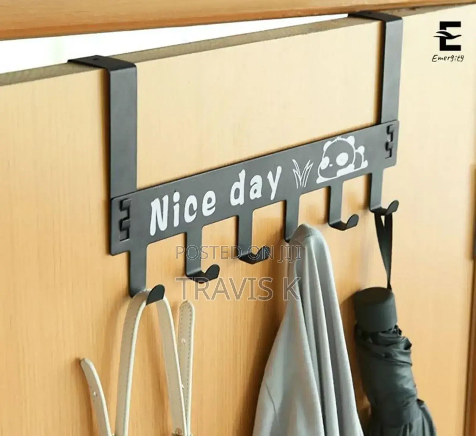 6 Hooks Nice Day Metal Hooks Door Bags Clothes Hanger Rack