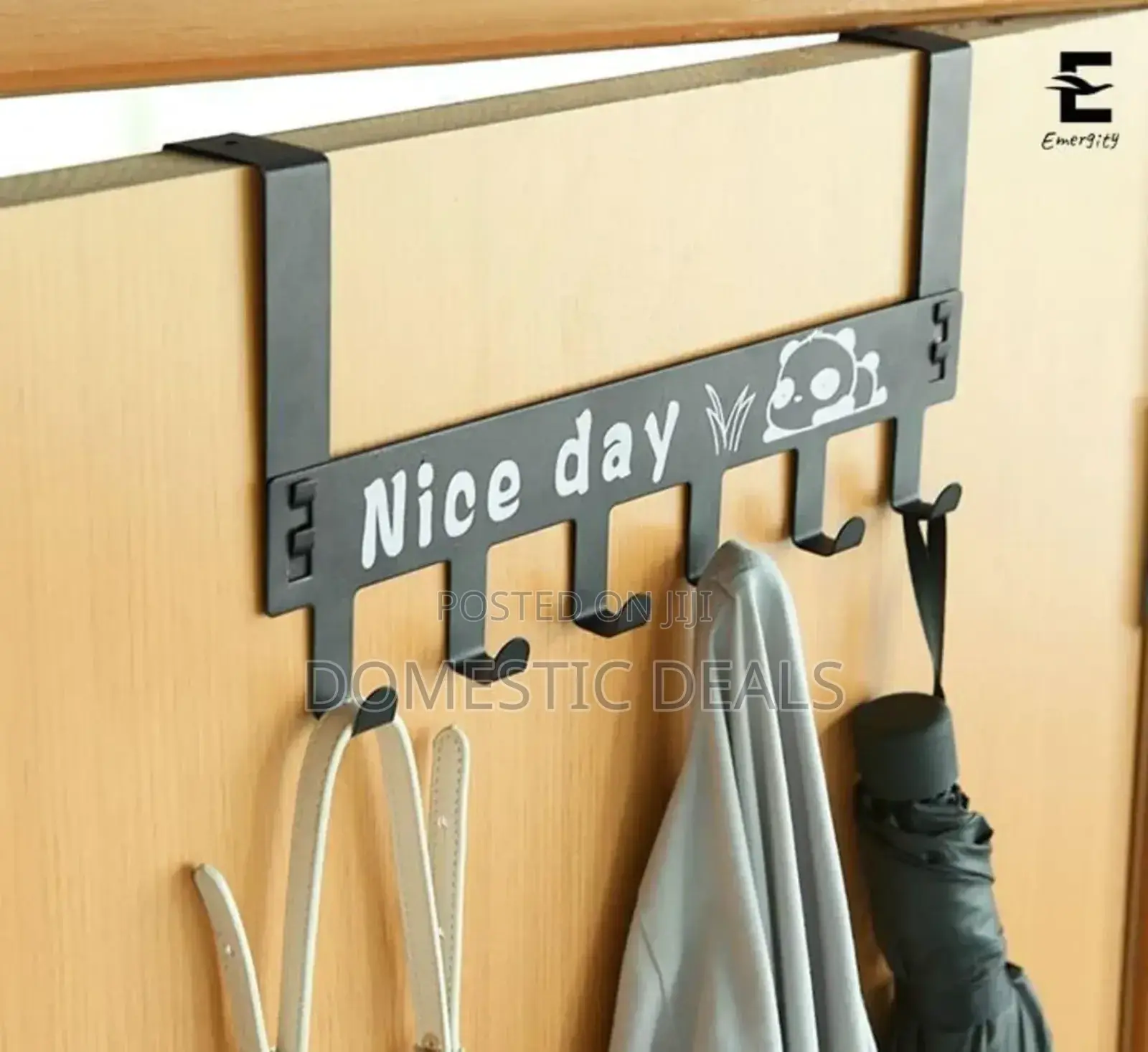 6 Hooks Nice Day Metal Hooks Door Bags Clothes Hanger Rack