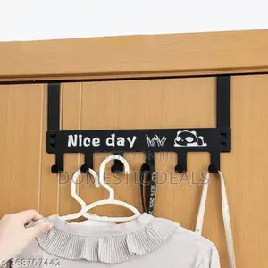 6 Hooks Nice Day Metal Over the Door Hanger