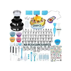 288 Pieces of Cake Baking, Decorating Kit Set