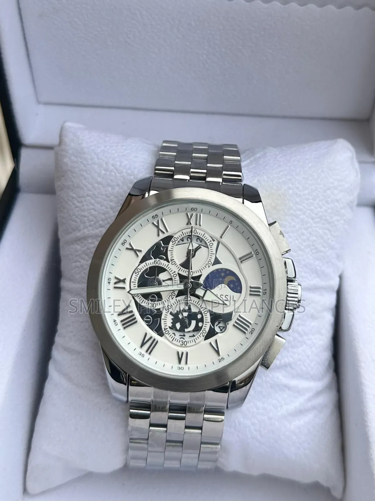 Fossil Men's Vintage Classic Wrist Watch Silver