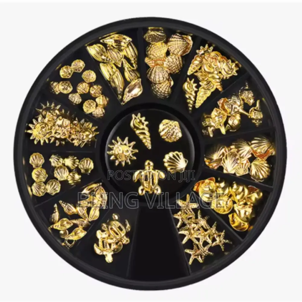 Nail Art Decoration Gold Accessories Embellishments