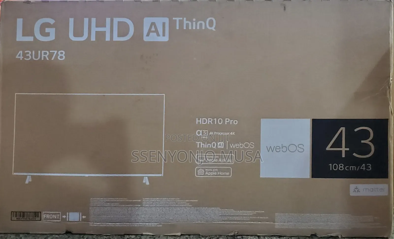 Lg 43 Inches Smarttv Uhd 43uq7550 – Ai Thinq, Webos, Hdr10 Pro