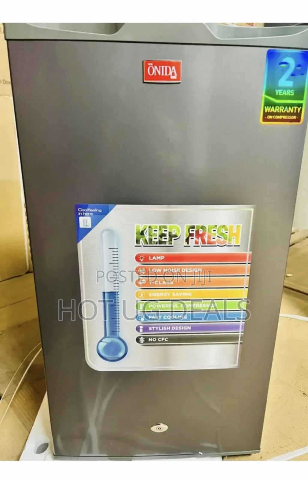Onida Plus 120 Liters Single Door Refrigerator - Silver