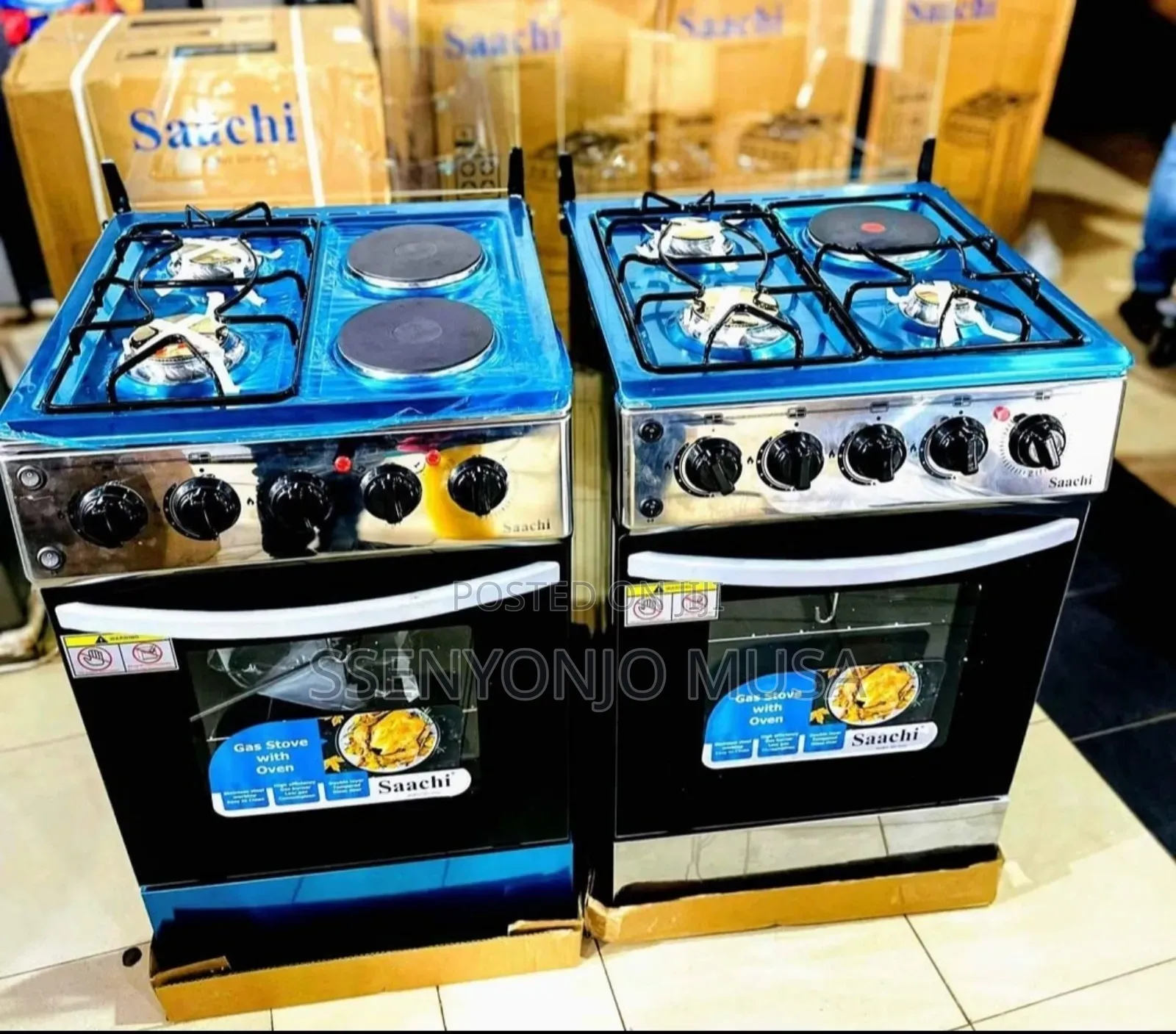 Saachi 2+2 Gas Electric Cooker With Gas Oven - 50x50cm