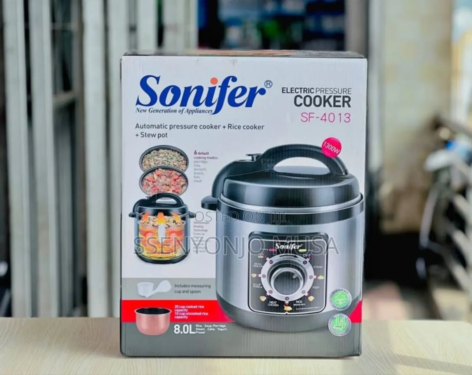 Sonifer Electric Pressure Cooker 8l - Sf-4013, 1300w