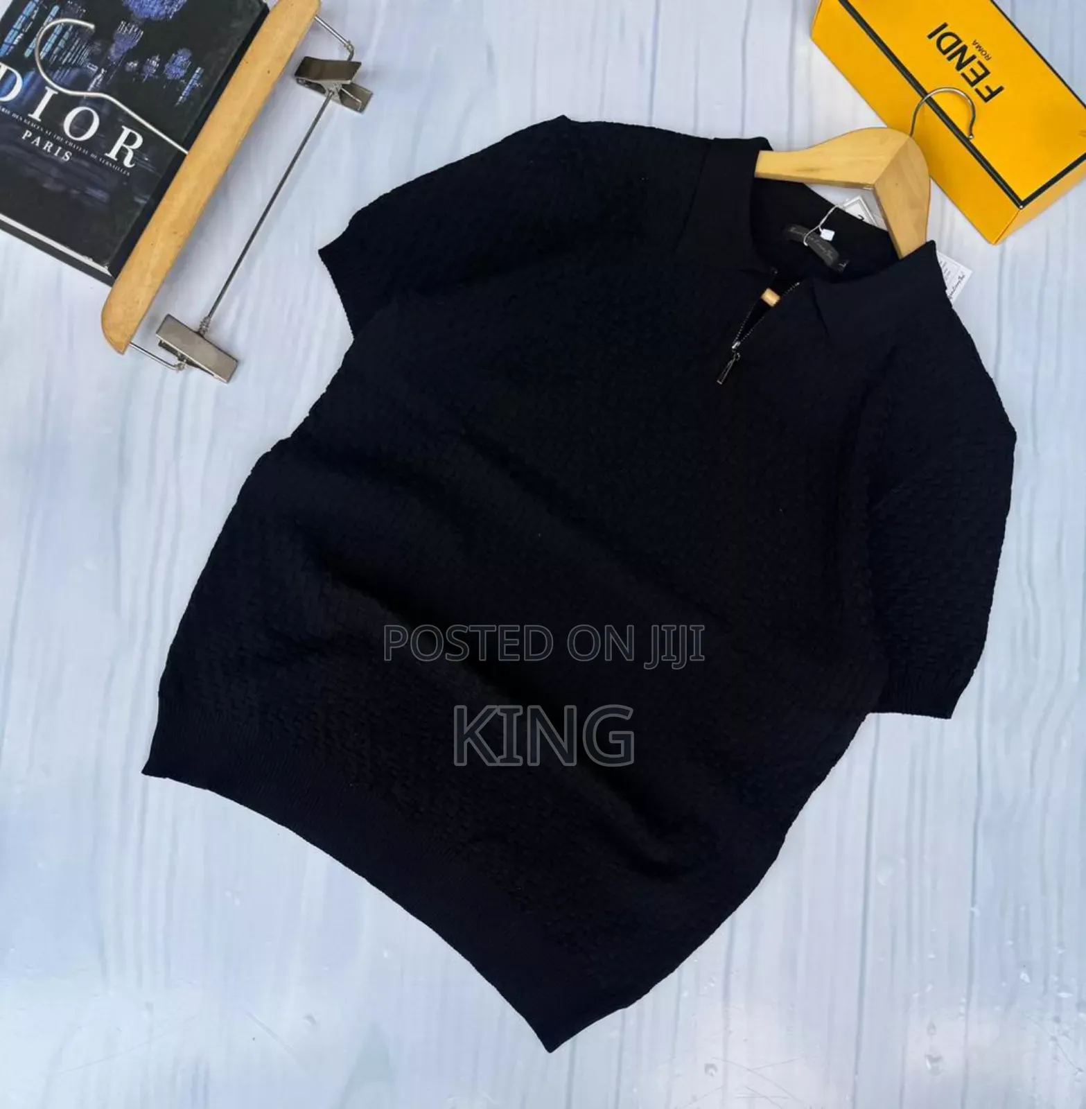 Foxer Knit Zipper T-Shirt