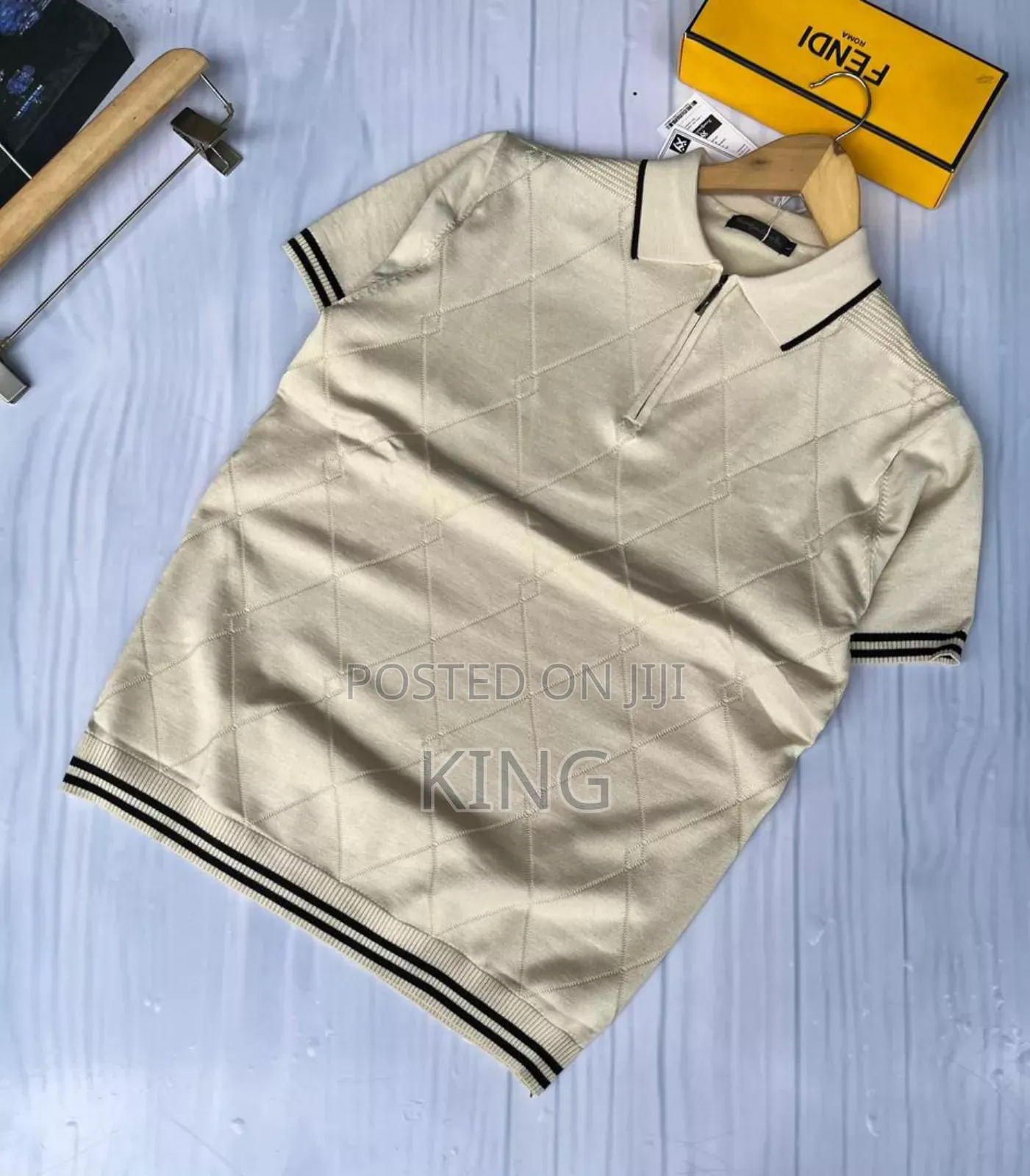 Crush Knit Zipper T-Shirt