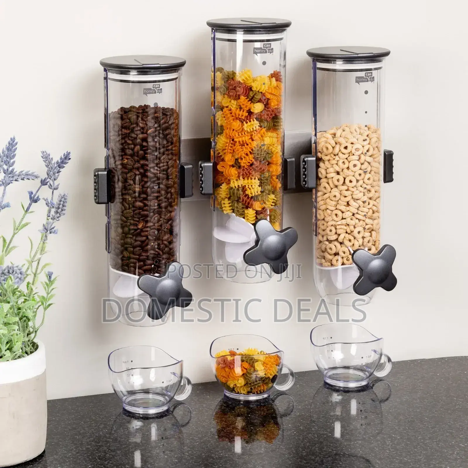 Wall Mounted Triple Cereal Dispenser
