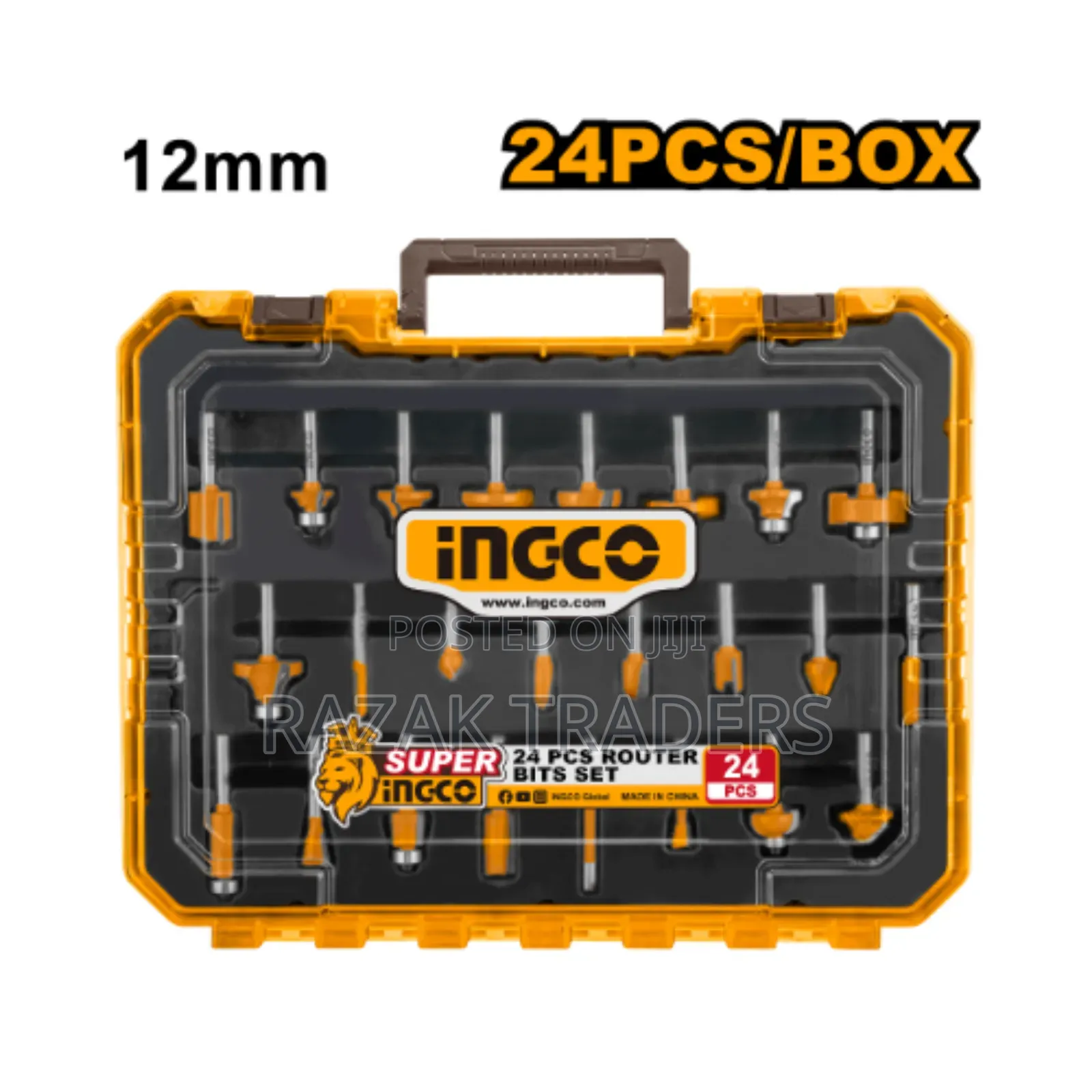 Ingco – 24 PCS Router Bits Set – AKRT24122