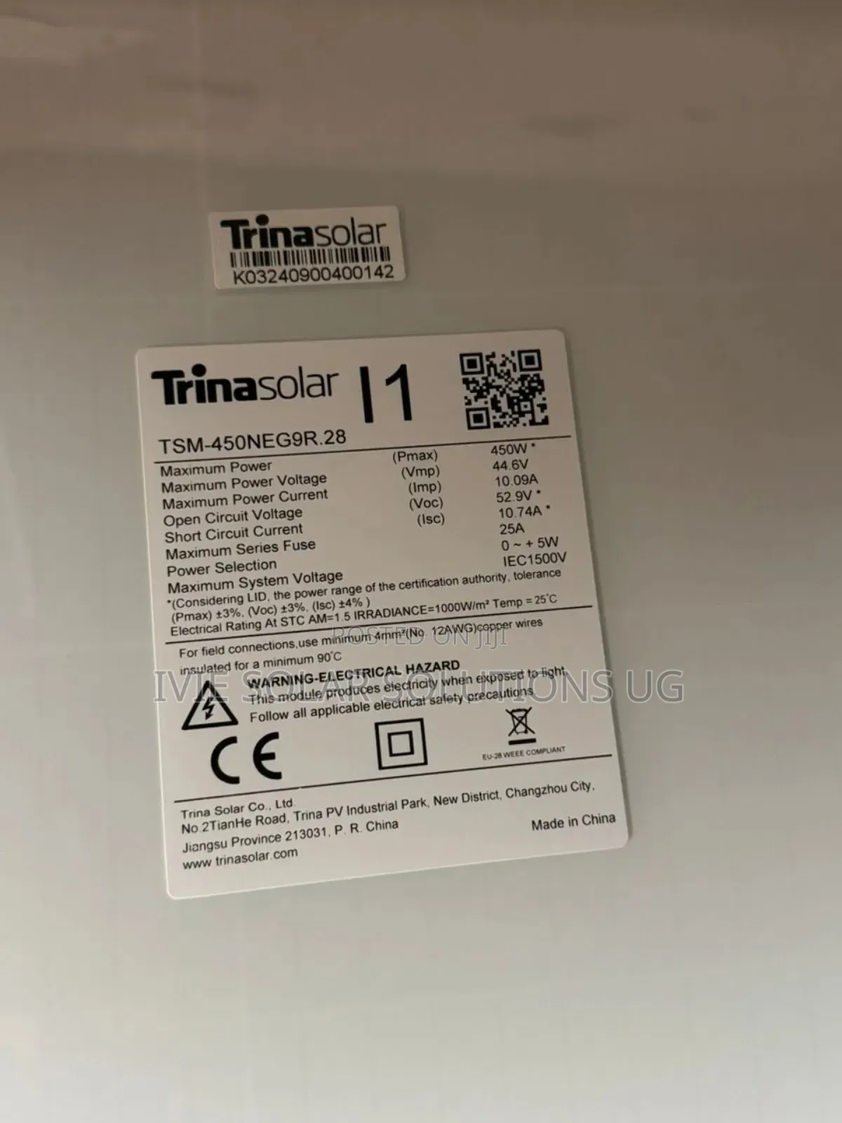 Trina Solor Panels 450watts