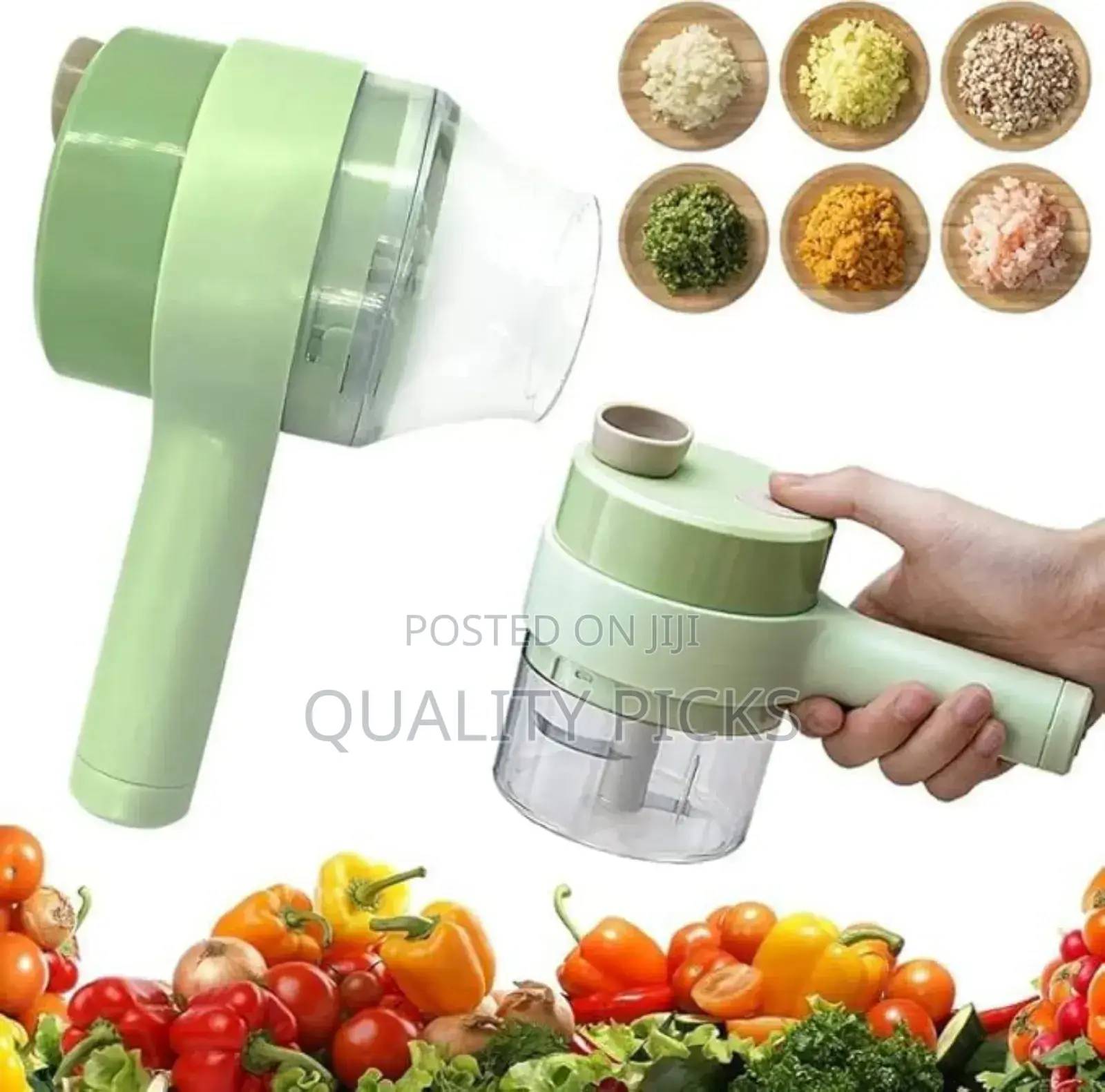 Portable Handheld Garlic Press Vegetable Slicer Cutter Set