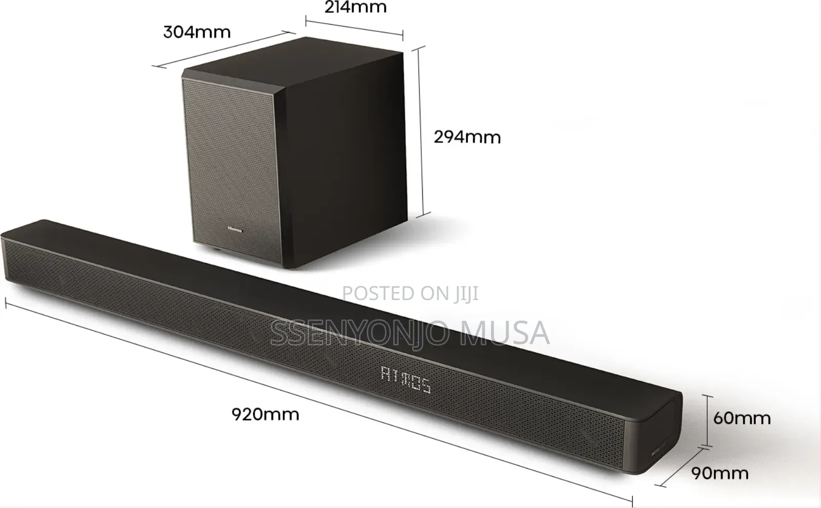 Hisense Soundbar 3.1ch Ax3100q | 280w With Wireless Subwoofer