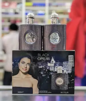 A Pair of Black Opium Perfumes