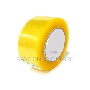 Roll Plastic Sealing Tape Transparent - Yellow