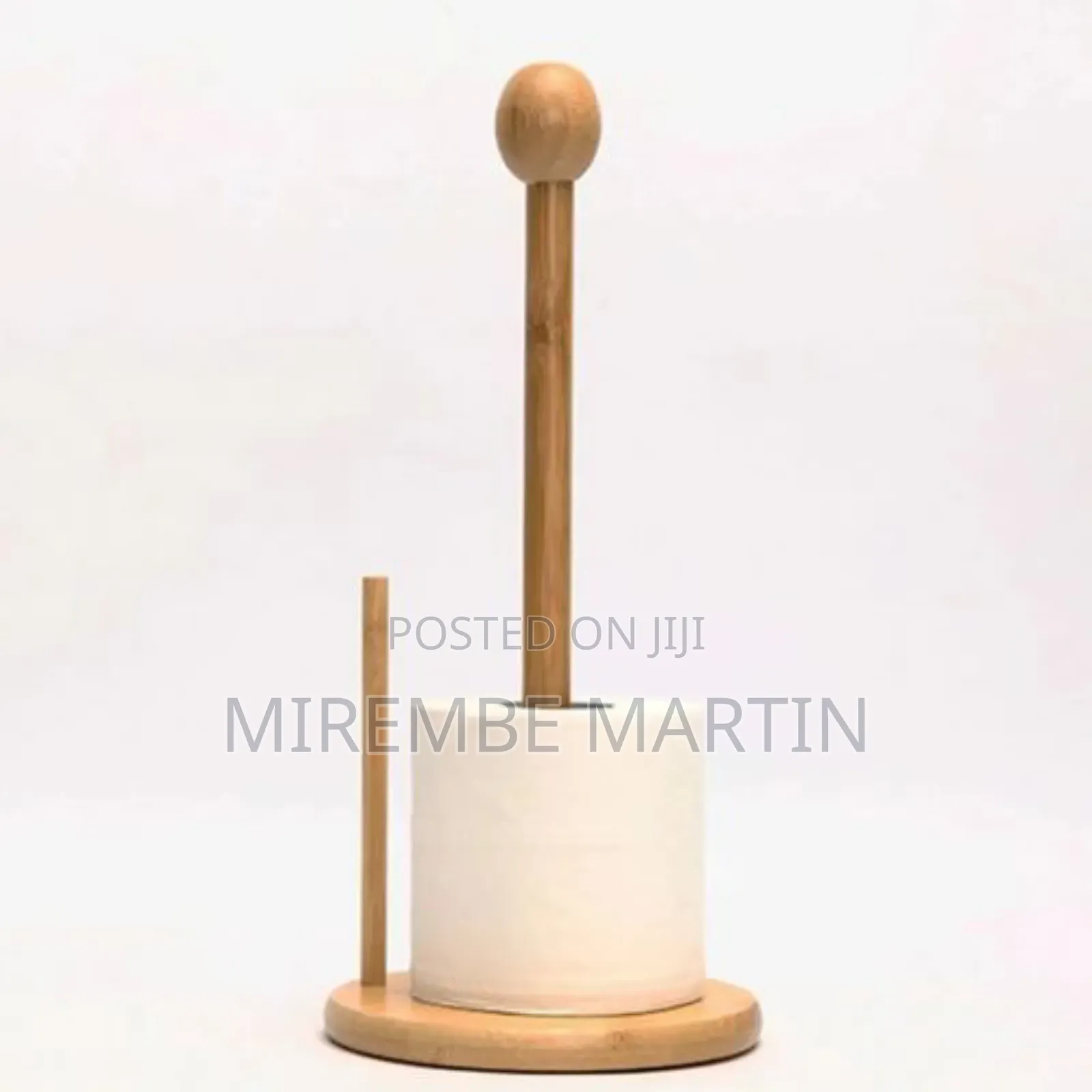 Bamboo Roll Tissue Storage Stand- Brown