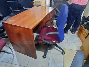 Econd Hand Office Desk Size 120cm Witj Adjustable Chair