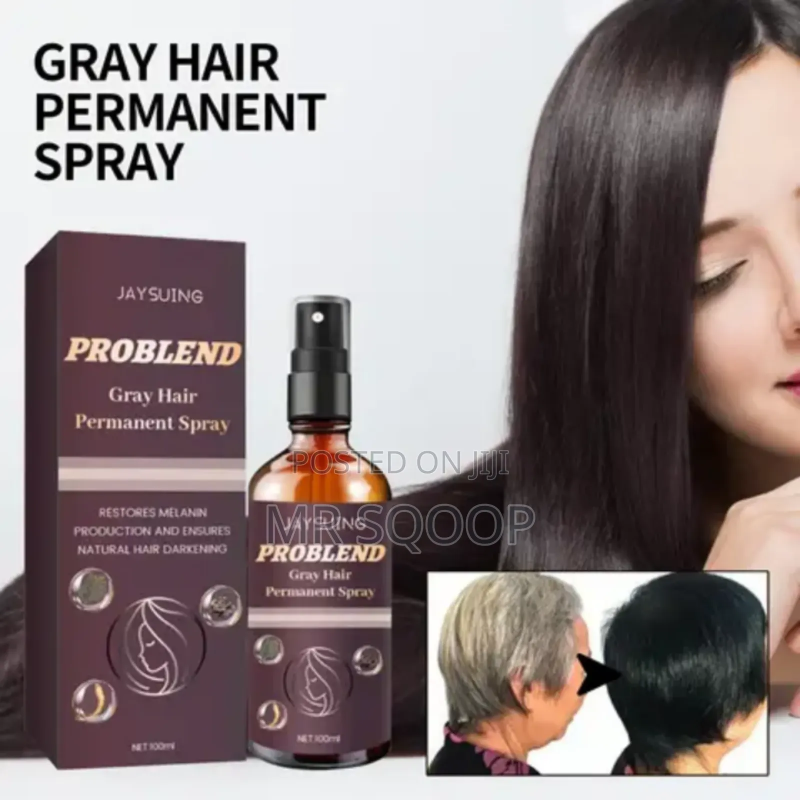 Jaysuing Anti White Grey Hair Treatment Restoration Spray
