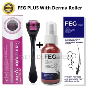 Photo - Feg Plus Beard Hair Growth Serum Kit With Roller