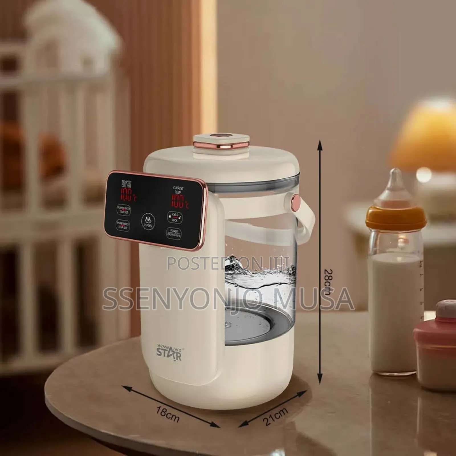 Winning Star Electric Kettle St-6033 Elegant 1350w Digital Screentouch
